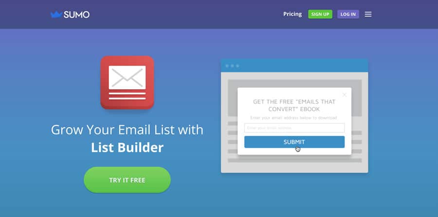 sumo email marketing per wordpress