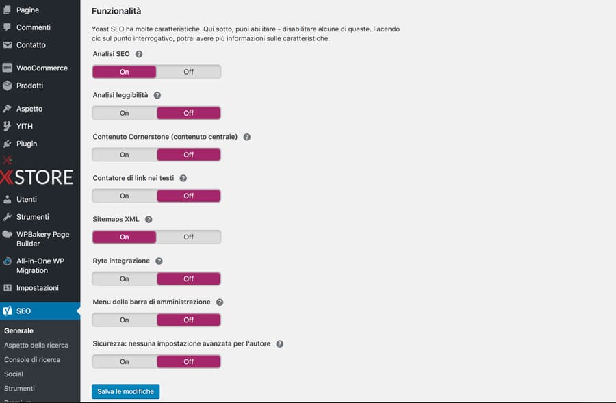 Usa Yoast SEO per creare sitemap xml WordPress