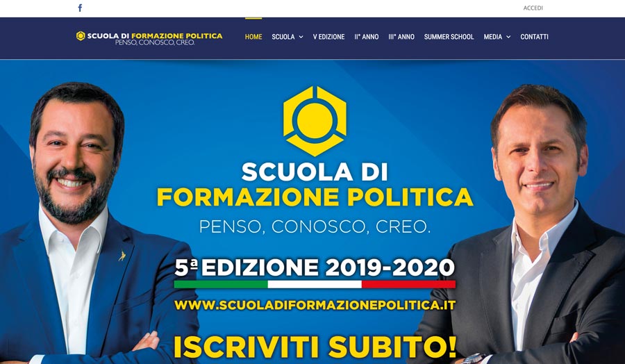 portale web scuola di formazione politica lega