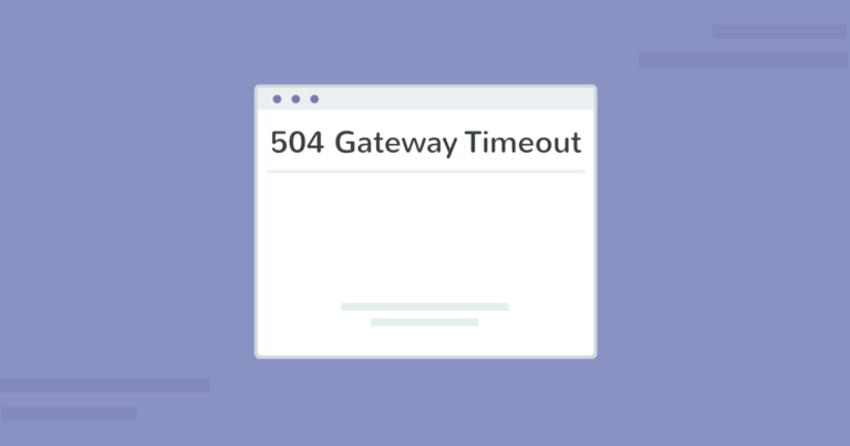 504 gateway Timeout