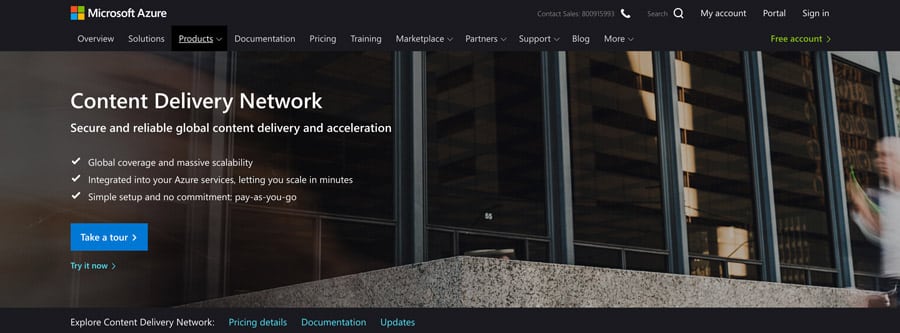 microsoft azure content delivery network