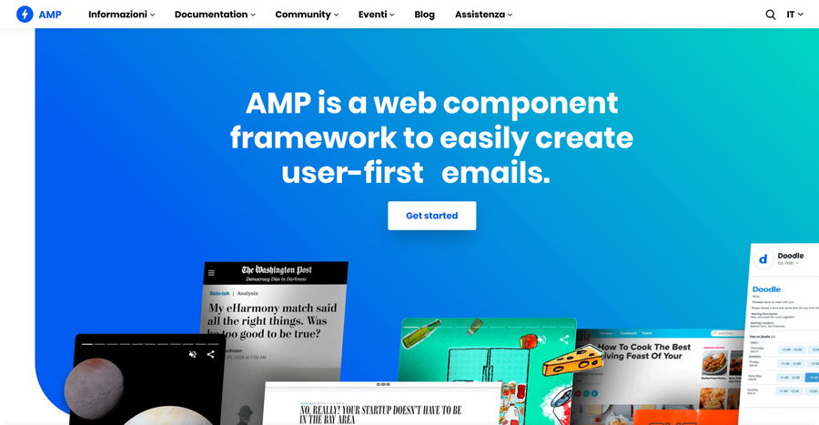 home page di Google AMP