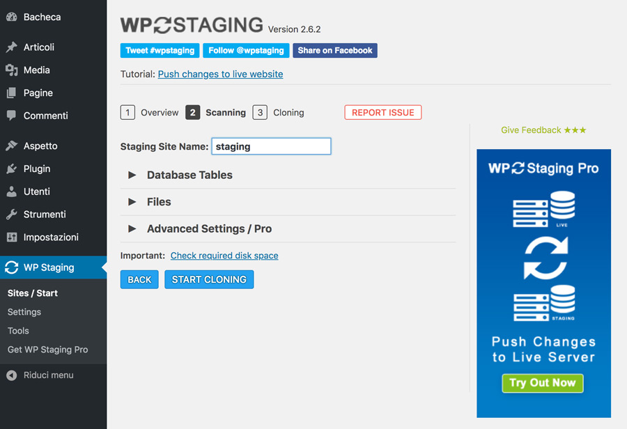 wpstaging plugin