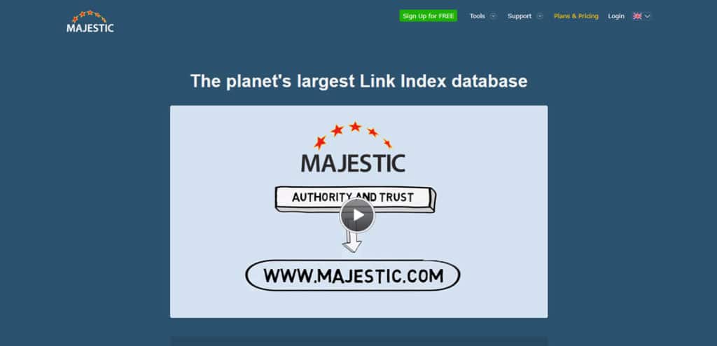 Strumento Majestic per la ricerca di parole chiave