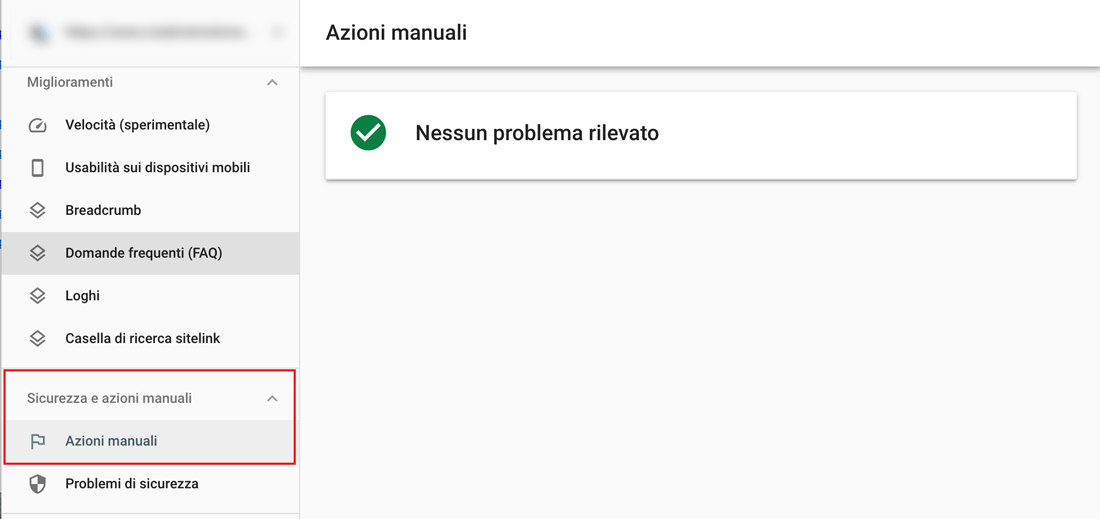 azioni manuali Google