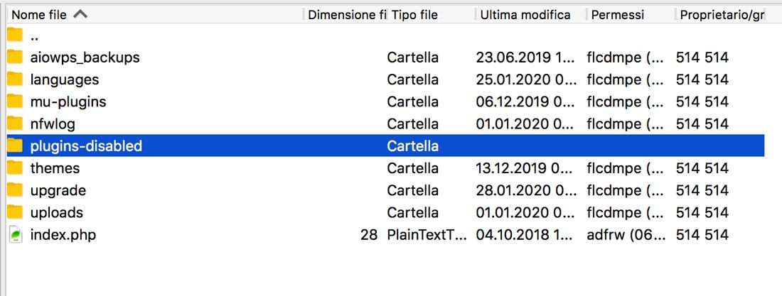 Rinominare la cartella dei plugin per correggere l'errore HTTP durante il caricamento delle immagini su WordPress