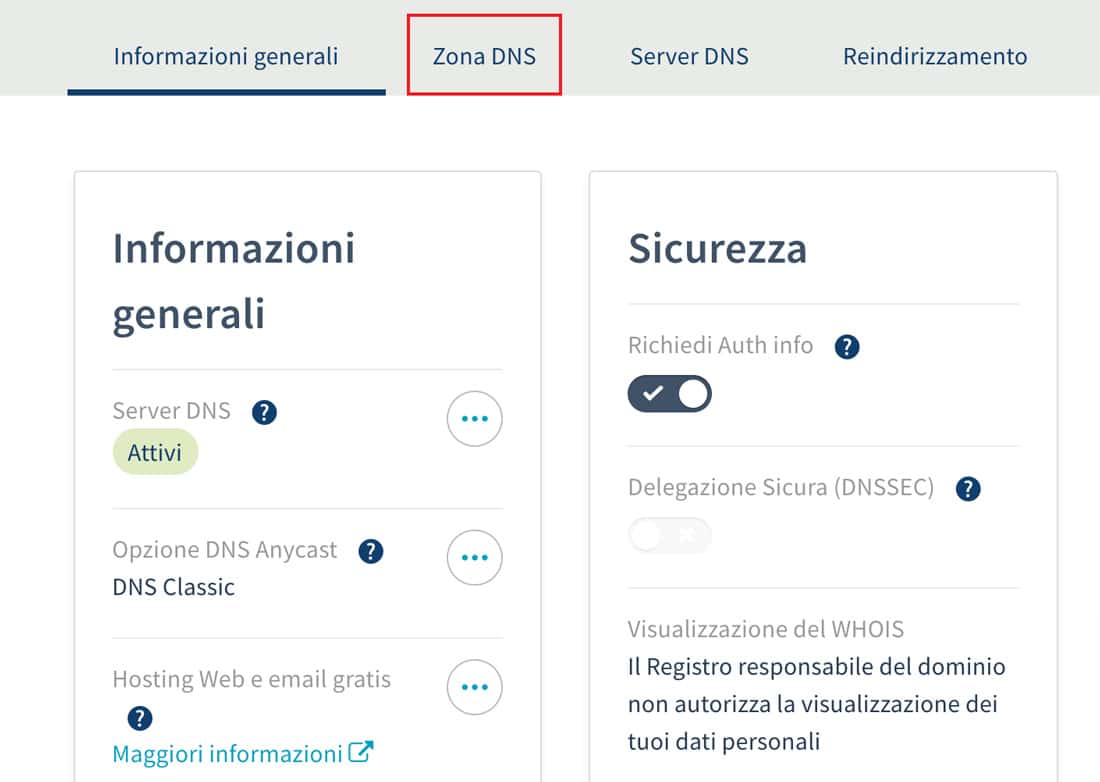 La Zona DNS di OVH