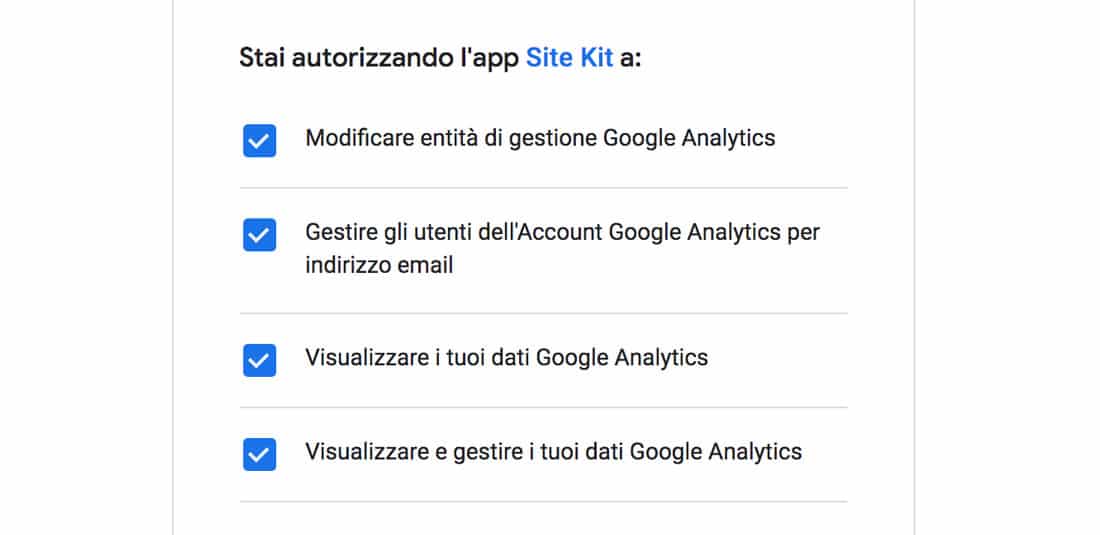 Controllo delle autorizzazioni di Analytics