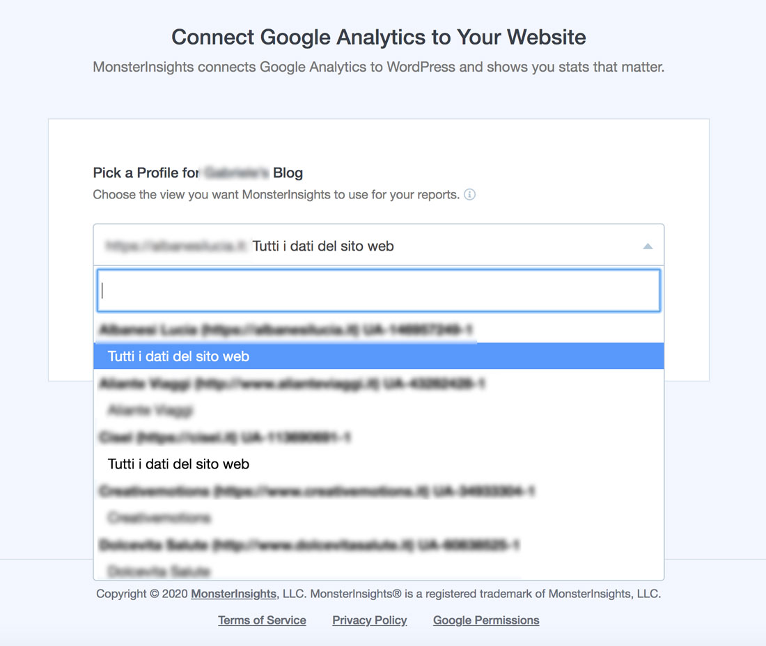 connettere google analytics al sito web
