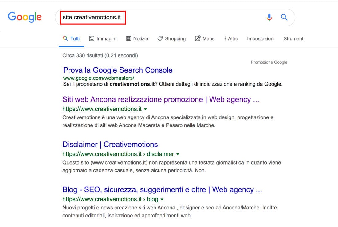 inviare un sito Web a Ricerca Google