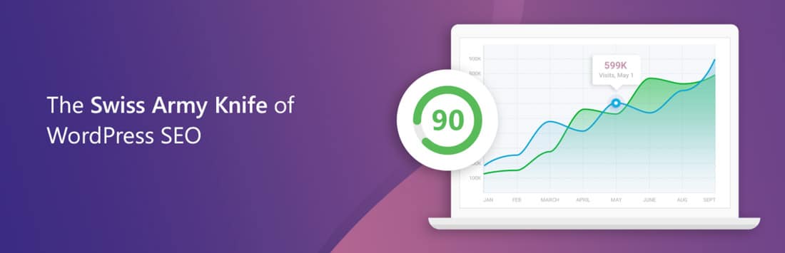 Banner del plugin Rank Math SEO per WordPress