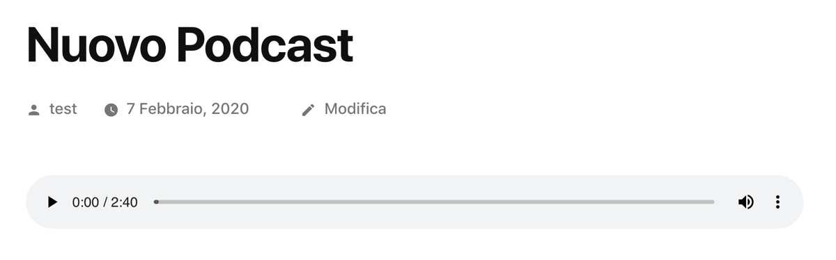 Lettore podcast di WordPress