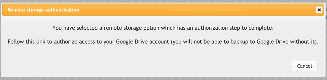 Autorizzazione di Google Drive