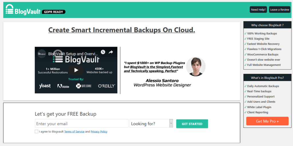 BlogVault: backup rapido di WooCommerce