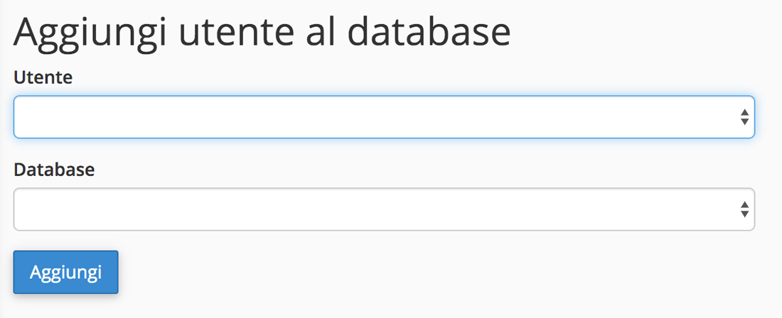 Aggiunta di un nuovo utente al database.