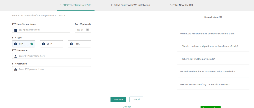 Strumento di migrazione BlogVault