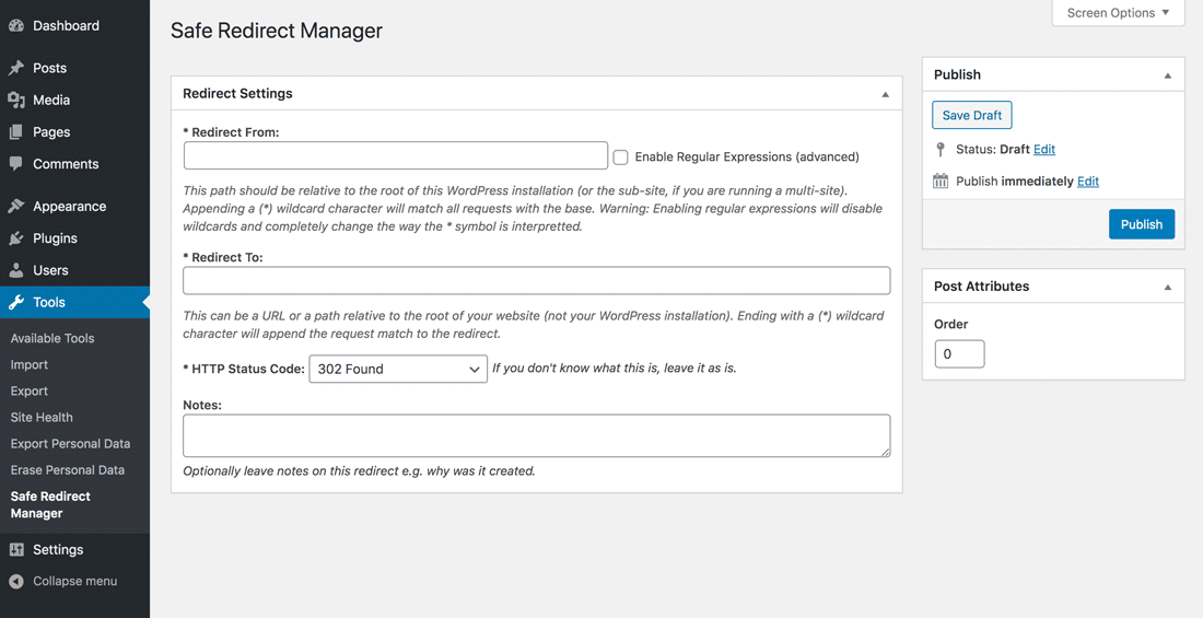 Plugin WordPress safe redirect