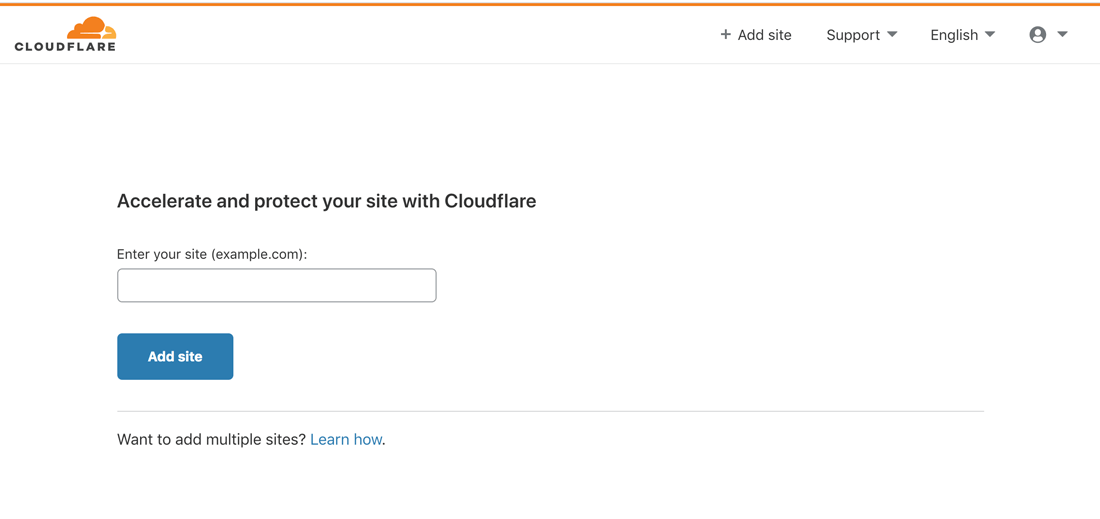 Aggiungi il sito Web WordPress a Cloudflare