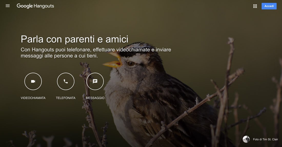 Videochiamate di Google Hangouts