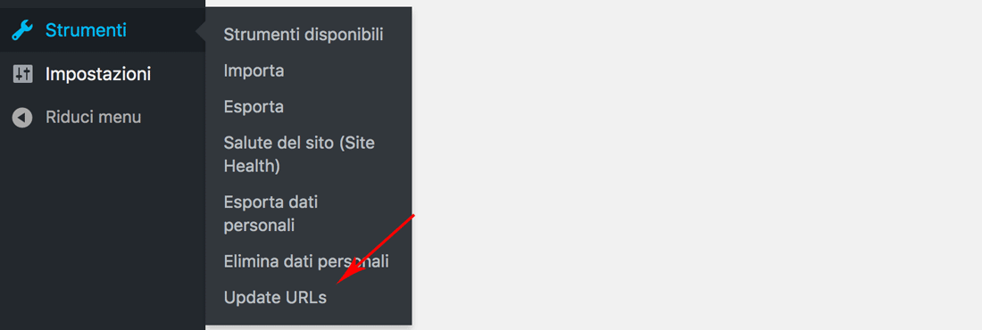 aggiornare gli URL WordPress
