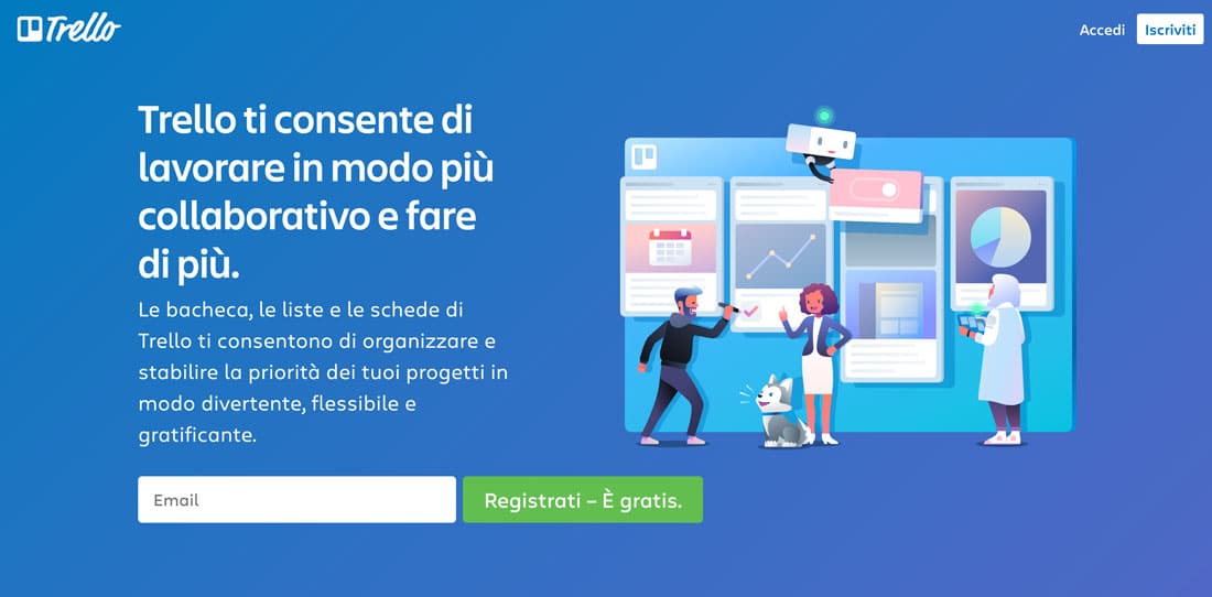 Trello, strumento di gestione del progetto per il telelavoro