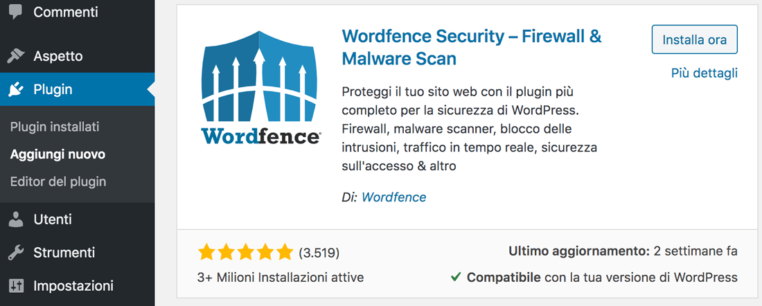 Il plugin Wordfence Security per prevenire attacchi SQL injection su WordPress