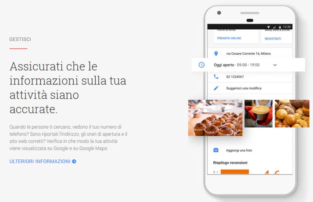 Gestisci scheda Local Google My Business