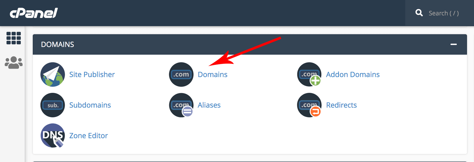 Gestione dei domini su cPanel