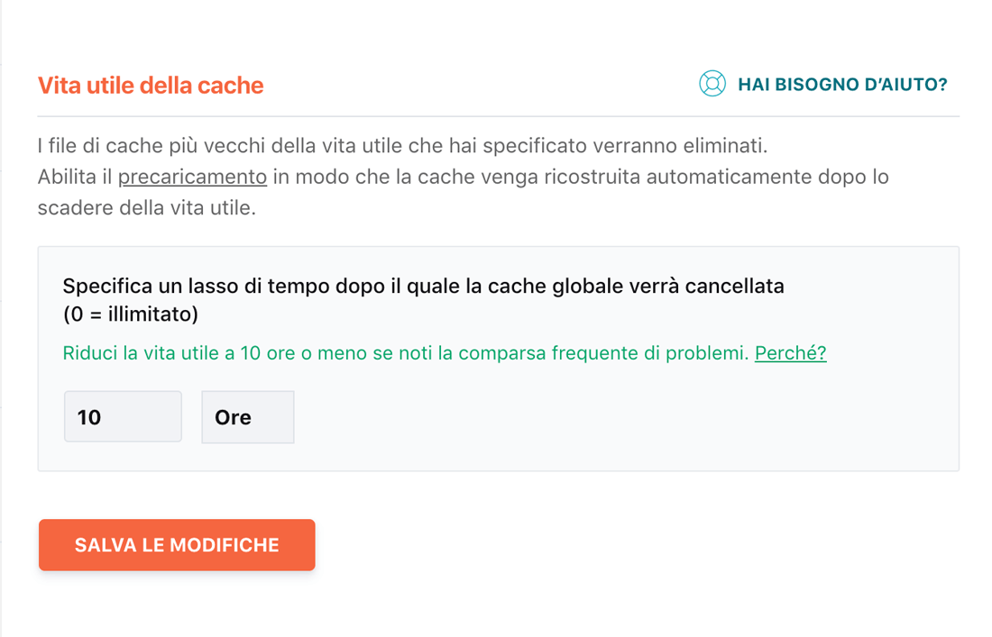 Scadenza cache WP Rocket