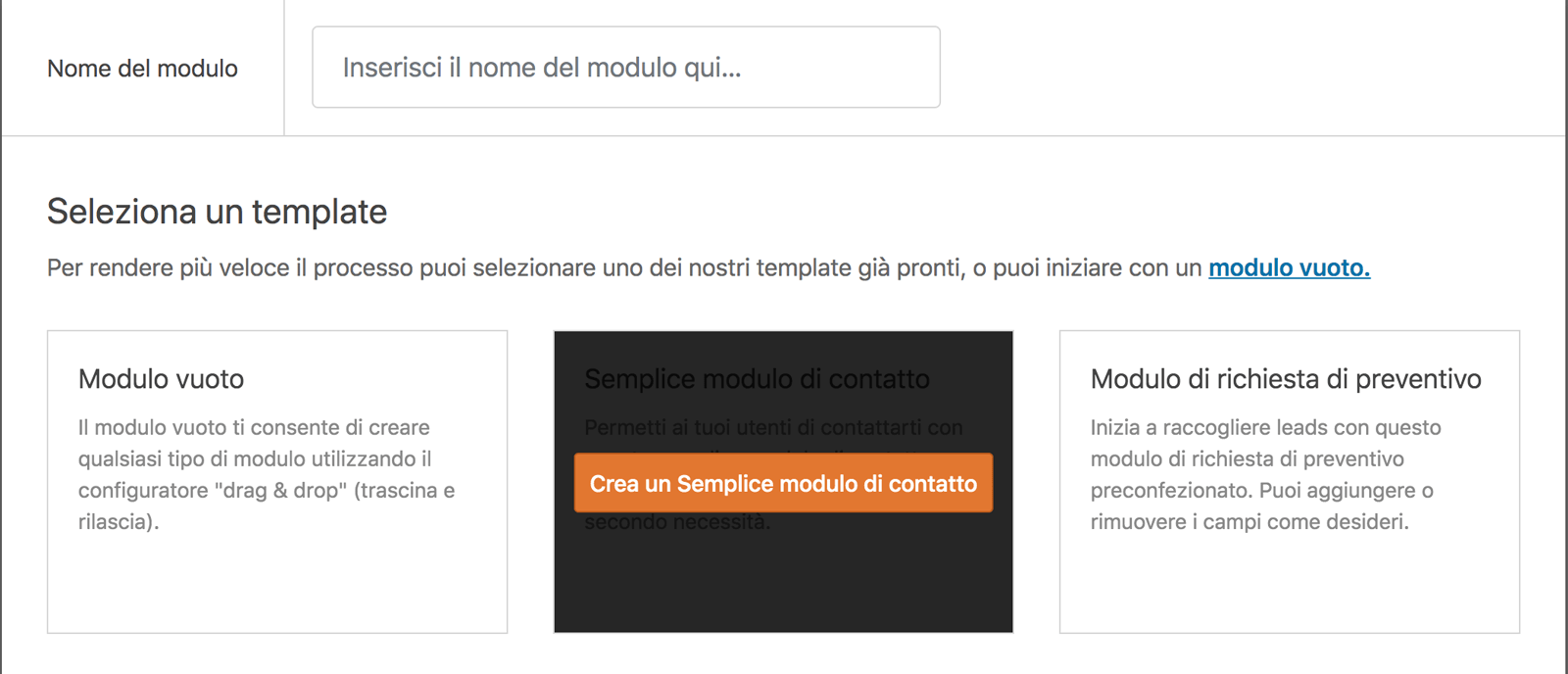 Recensione WPForms Aggiungi nuovo modulo