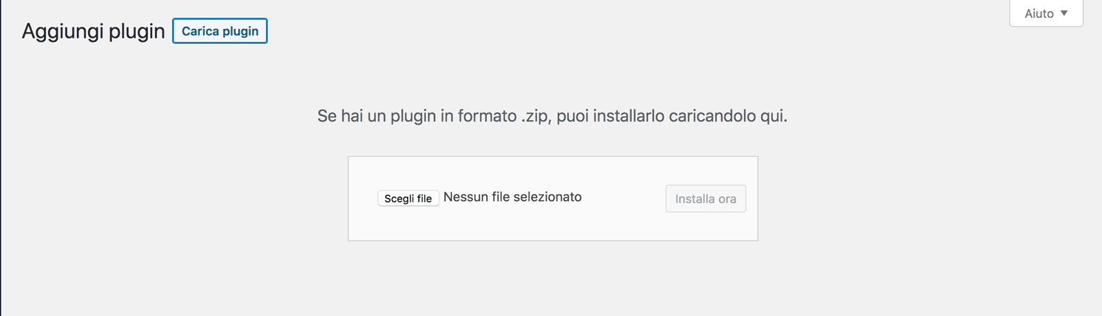 Installa il plugin da un file zip