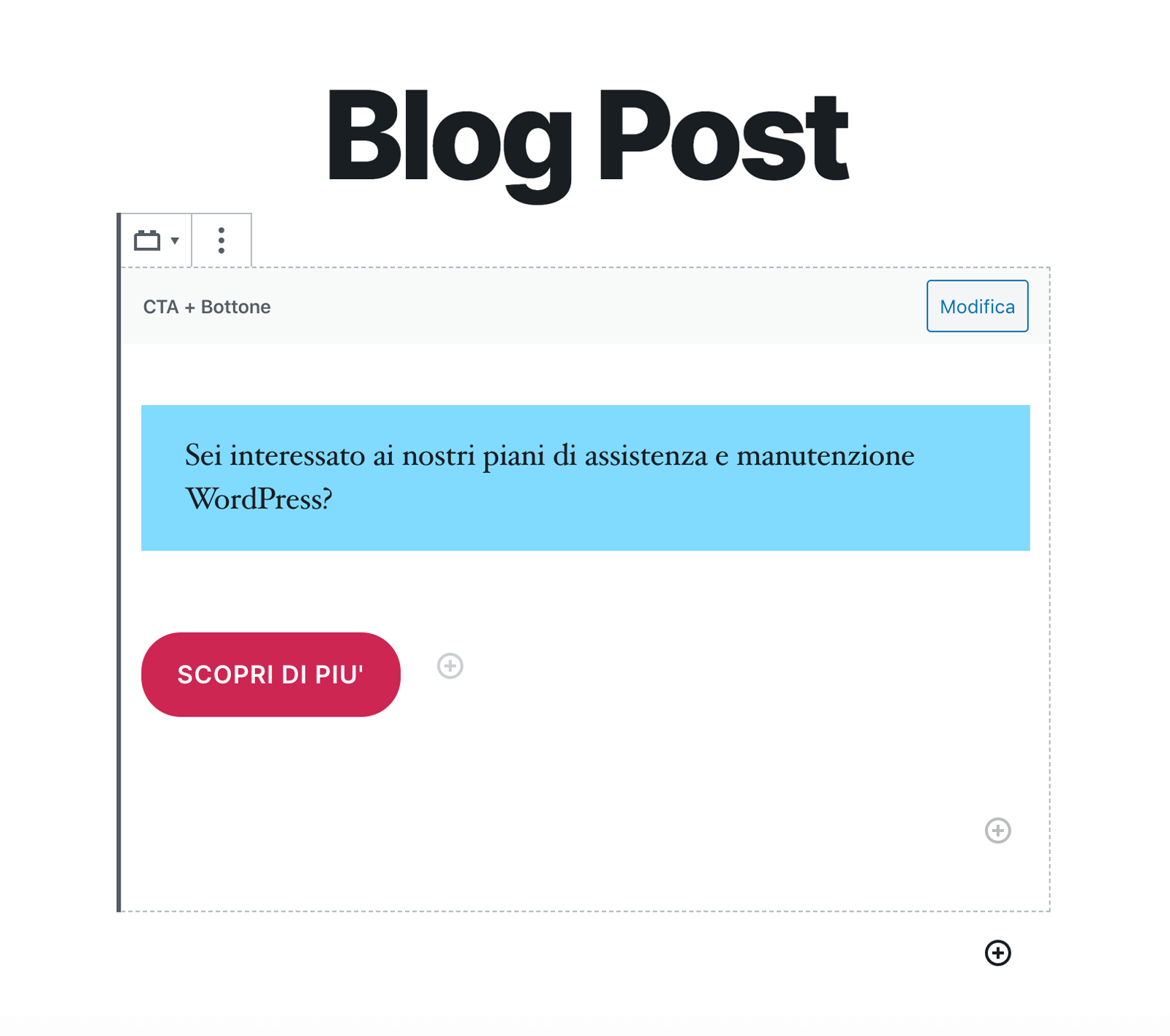 Utilizzo dei blocchi riutilizzabili Gutenberg 5