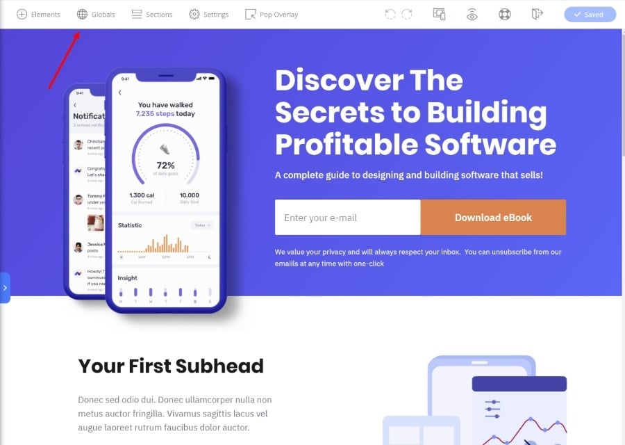 OptimizeBuilder, il builder di OptimizePress