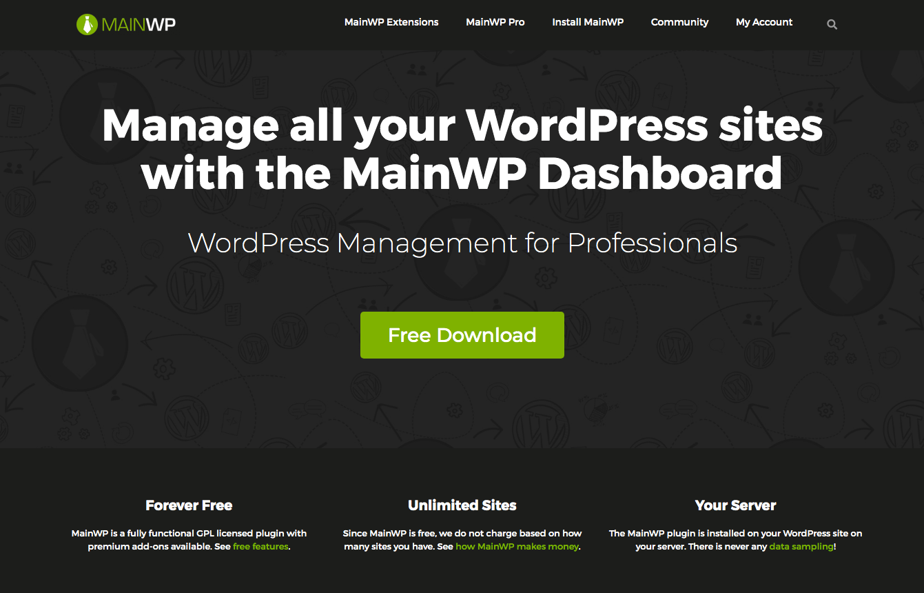 gestire più siti WordPress: mainwp