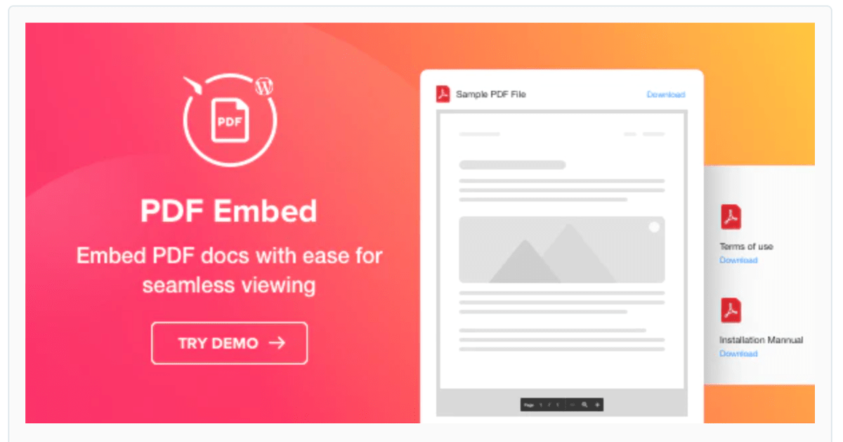 Plugin PDF embed