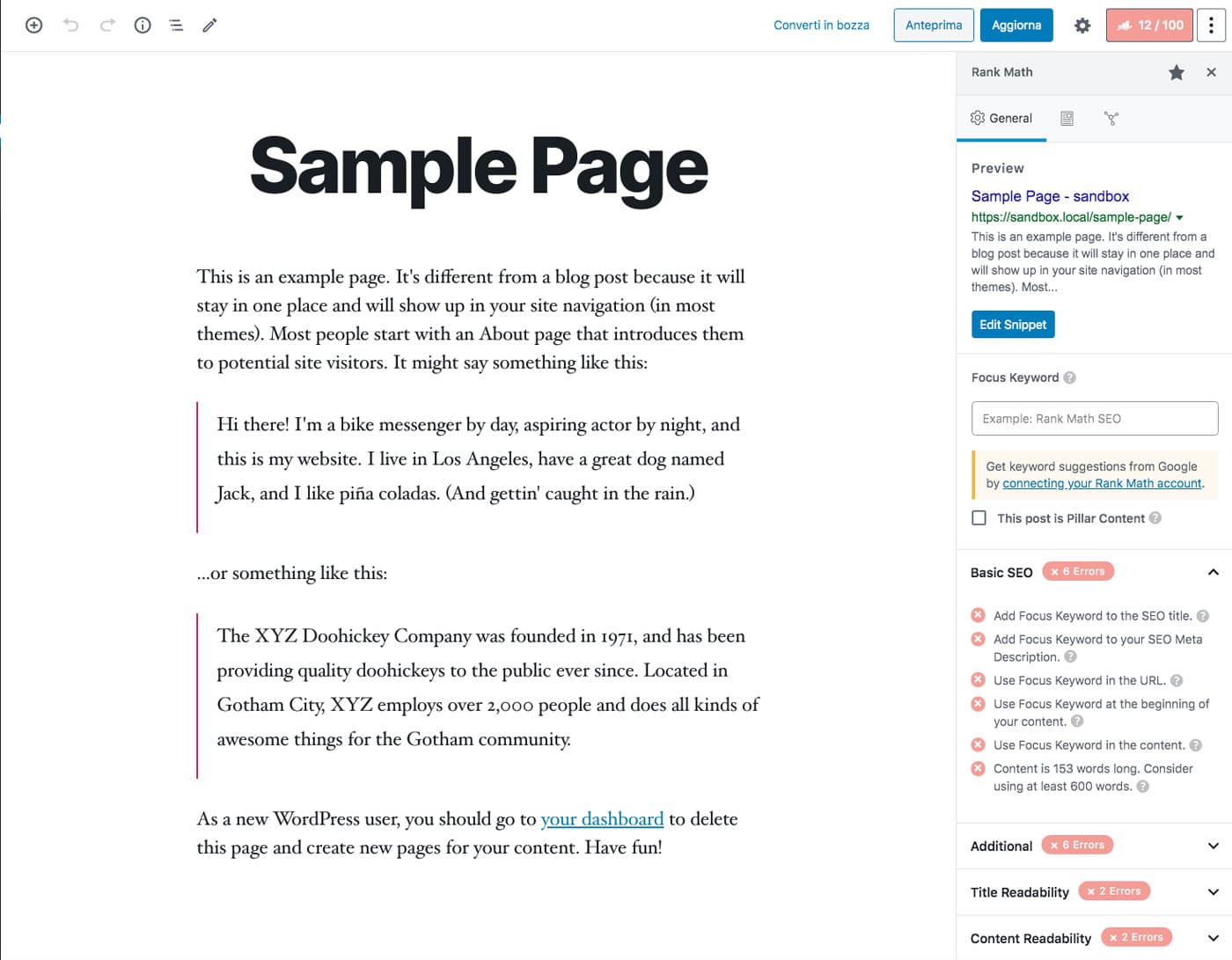 Rank math come alternativa a yoast seo