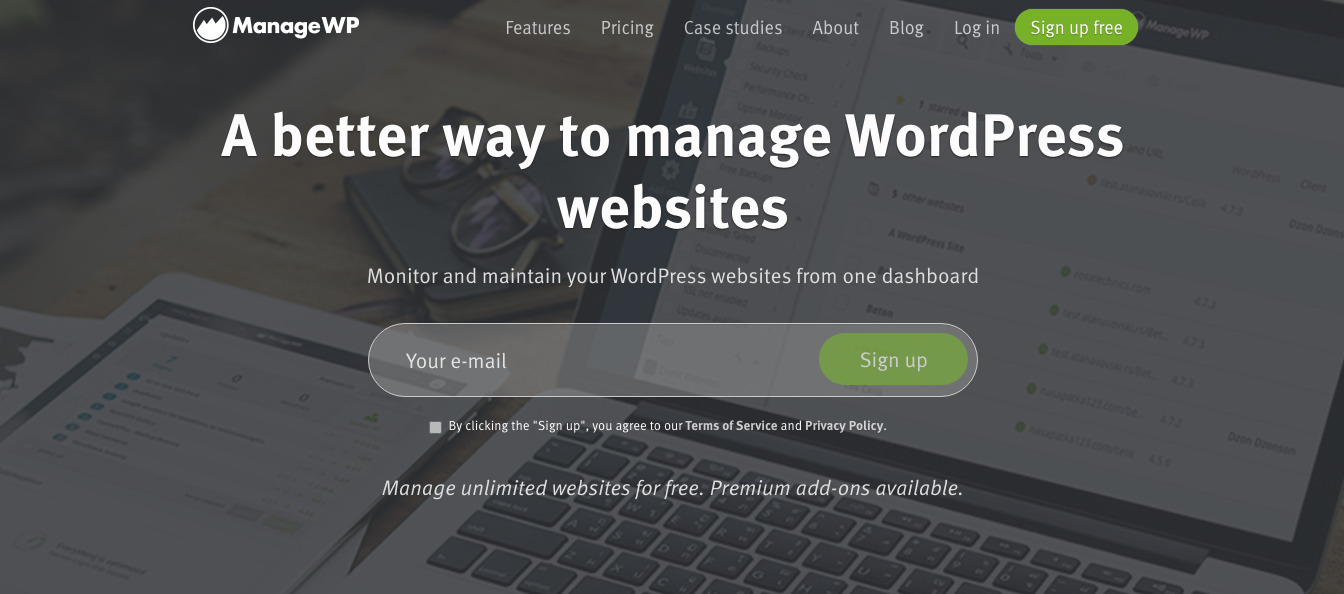 gestire più siti WordPress: managewp