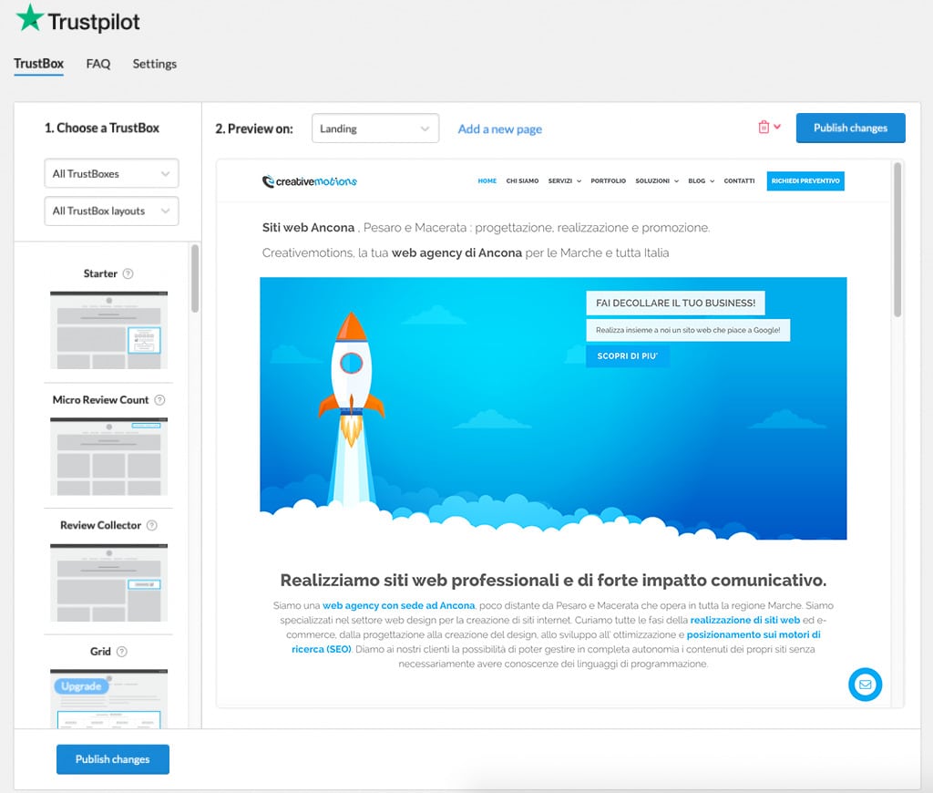 Plugin Trustpilot per WordPress