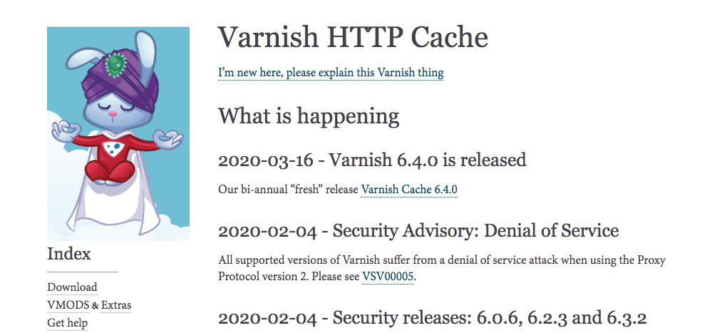 Il sito Web di Varnish cache
