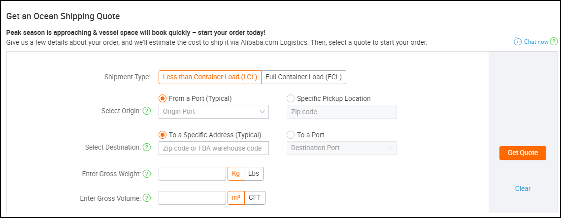 Spedizione Alibaba