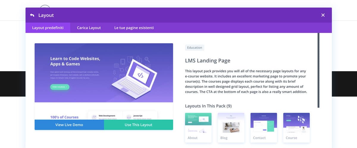 Layout pack di Elegant Themes