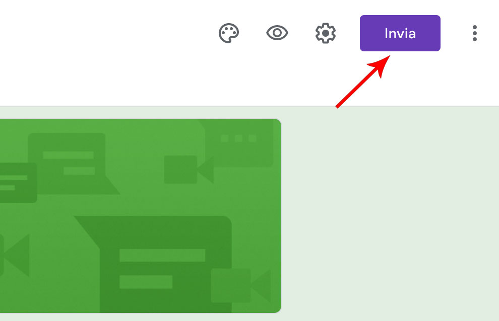 Fai clic su "Invia". per inviare il modulo google
