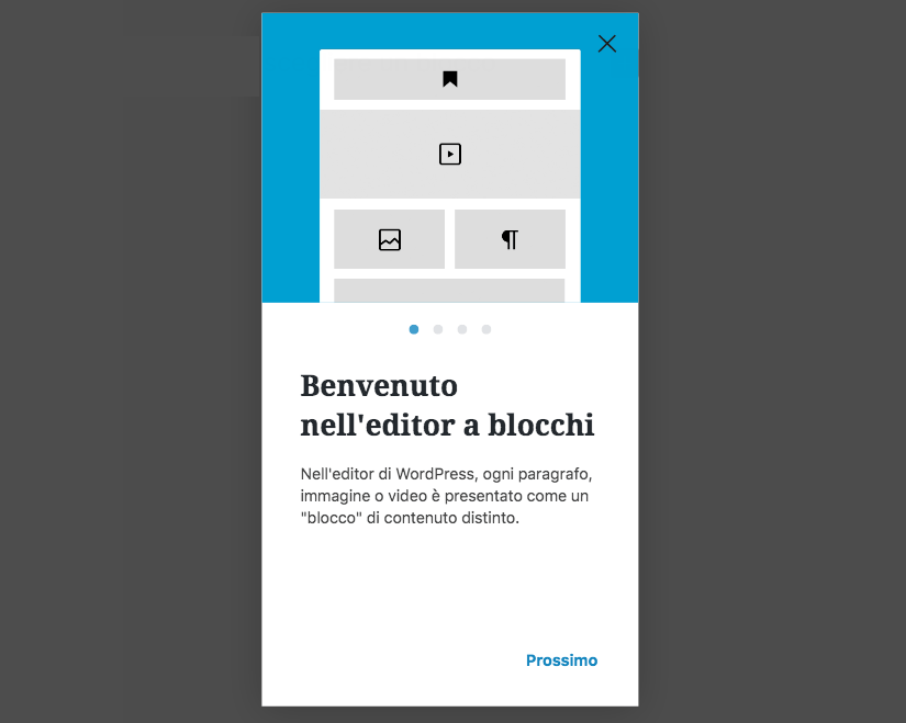 guida di benvenuto all'editor di blocchi