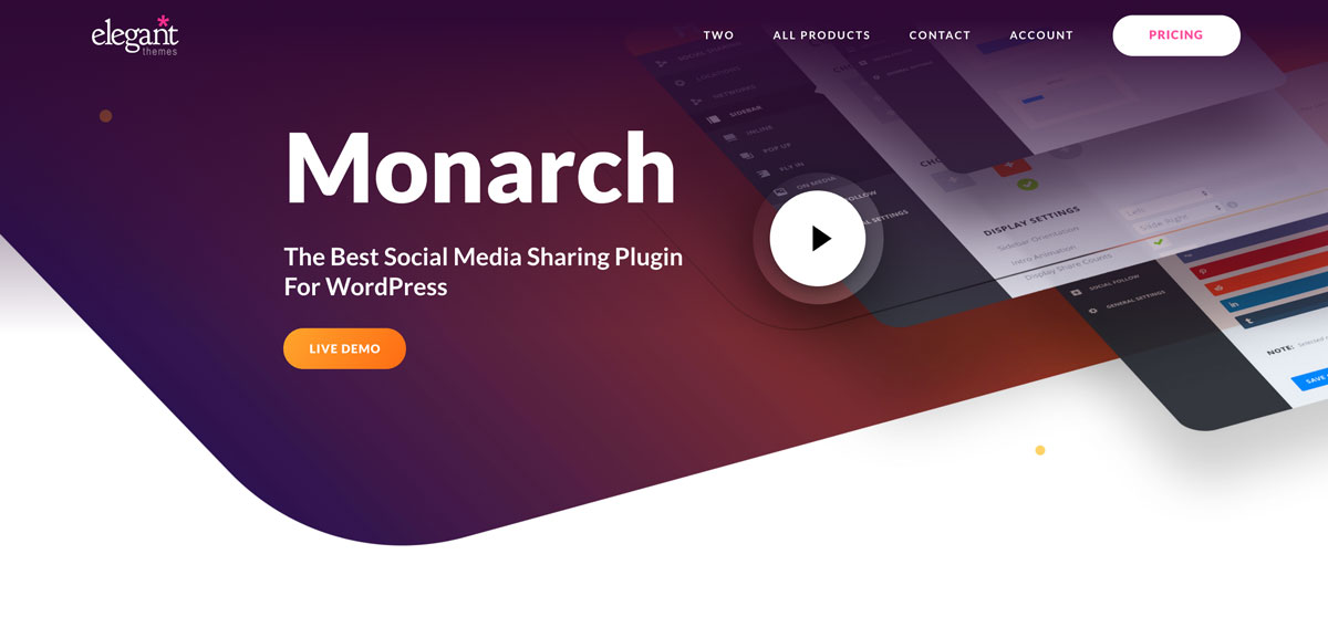 Monarch, plugin WordPress di Facebook social sharing