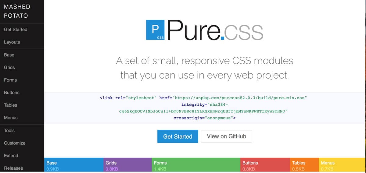 Pure.css framework