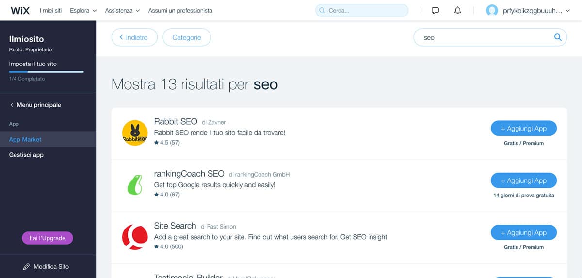 App SEO per wiz