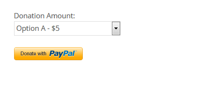 Un pulsante di donazione PayPal.
