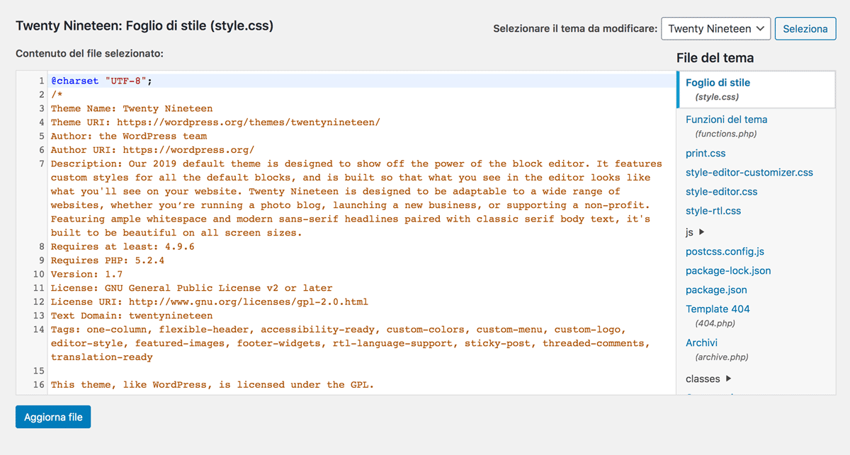 Come disabilitare gli aggiornamenti automatici aggiungendo il codice del filtro utilizzando la modifica dei temi  WordPress