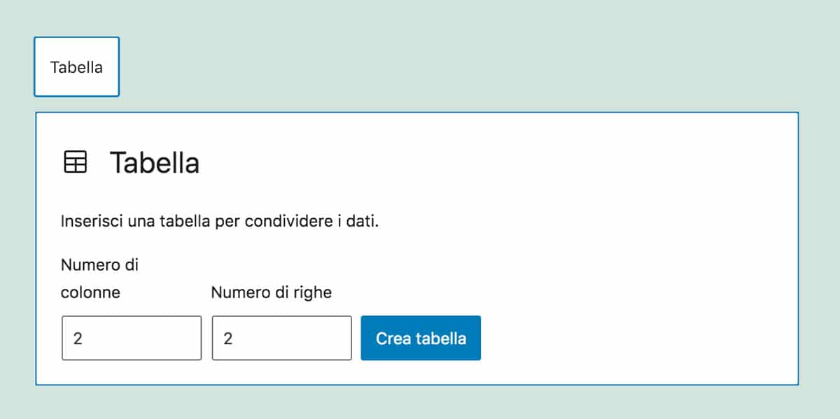 Valori personalizzati tabella WordPress