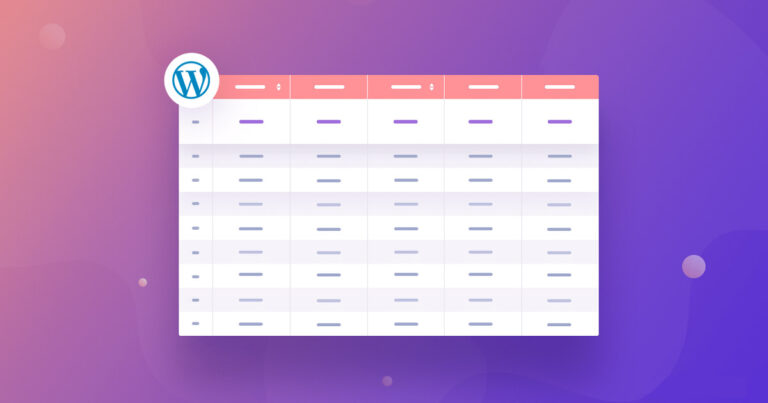 Come creare tabelle in WordPress